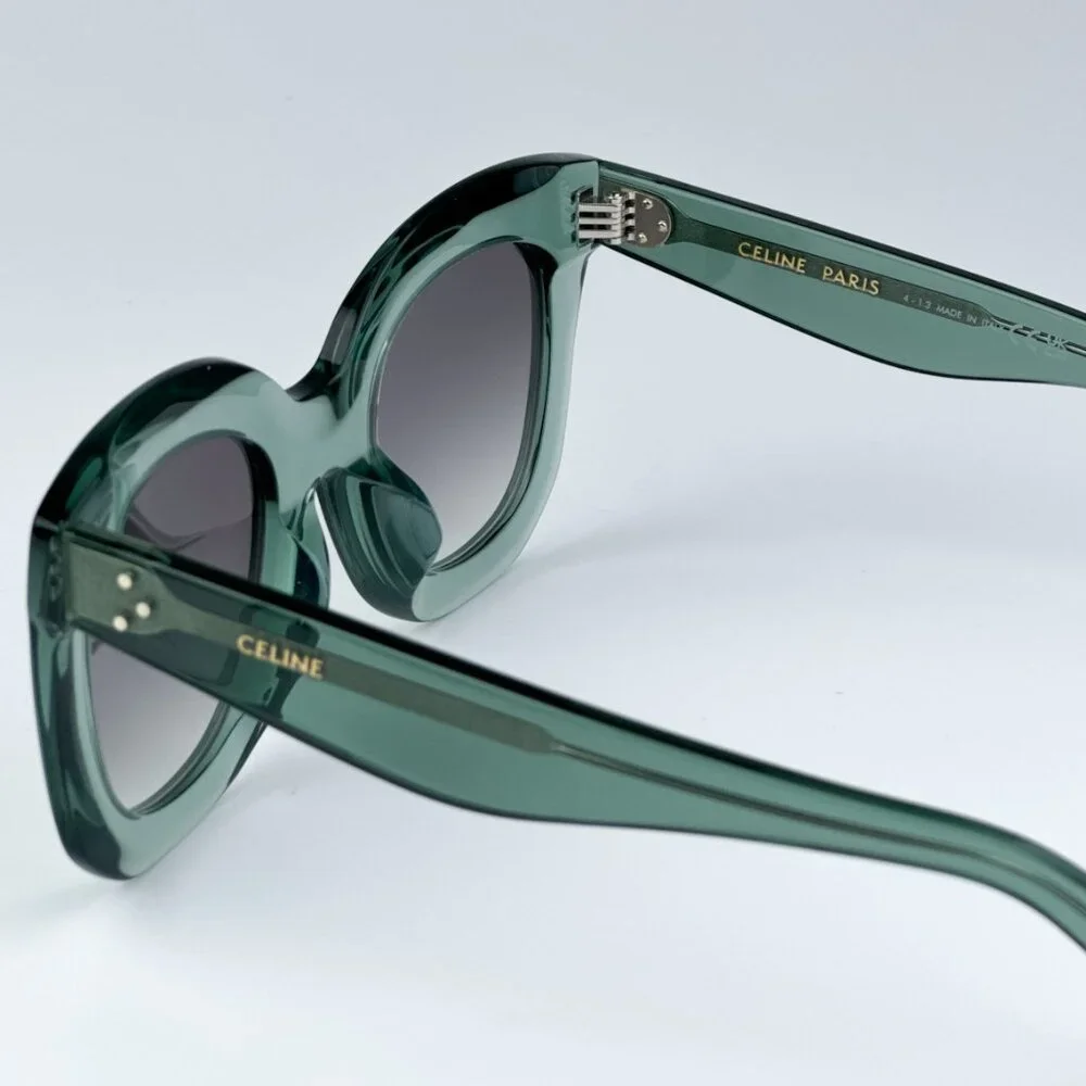 Celine CL4005FN/S 93B BRAND NEW Sunglasses  Light Green Gradient Smoke Geometric - Picture 8 of 11